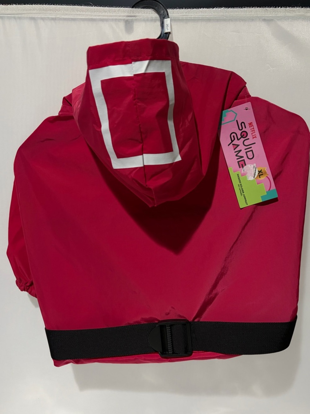 Squid Game Red Guard Hooded Cape with White Square Jumpsuit - Canine